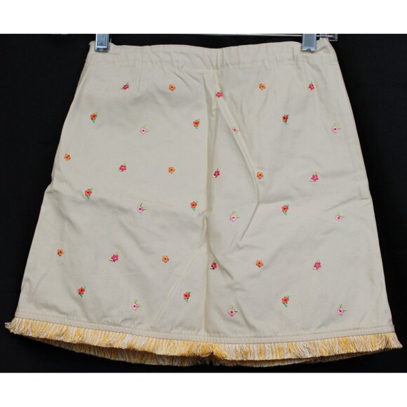 NWT 2005 Gymboree Tropical Paradise Khaki Wrap Around Skirt Fringe Flower size 8 - Picture 7 of 9